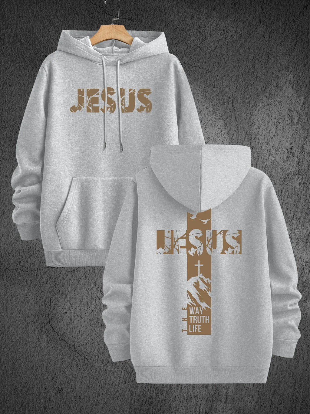 Simple And Trendy Printed Men'S Hooded Sweatshirt For Everyday Casual Wear