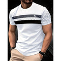 Simple Fashion Striped Graphic T Shirts For Men Summer Trendy Short  Sleeve 3D Printed T-shirts Casual Oversized Crew Neck Tees