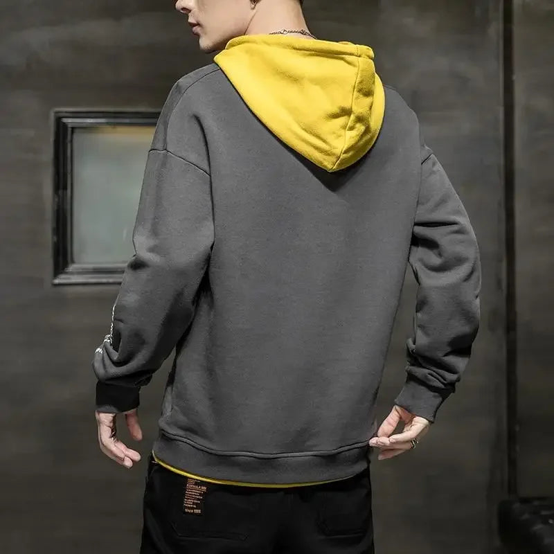 Korean Style Man Hoodies Winter Warm Sweatshirts for Men S Welcome Deal Cheap Harajuku Fashion Aesthetic Loose Simple Autumn Emo