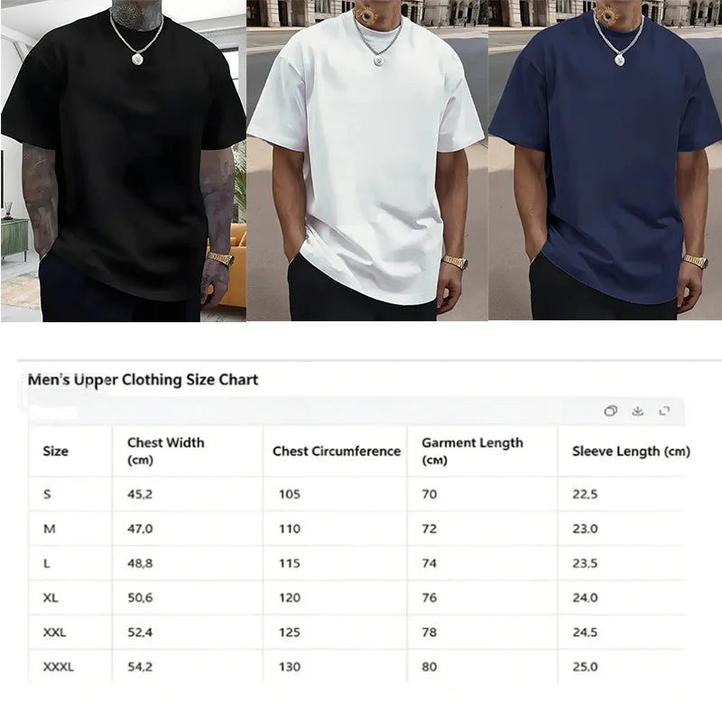 1-3 pieces Men's T-Shirts - Soft Breathable Polyester Crewneck Tees in  Lightweight Summer Shirts for Everyday & Formal Wear