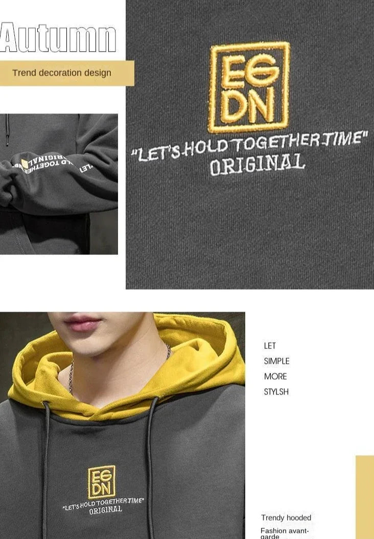 Korean Style Man Hoodies Winter Warm Sweatshirts for Men S Welcome Deal Cheap Harajuku Fashion Aesthetic Loose Simple Autumn Emo