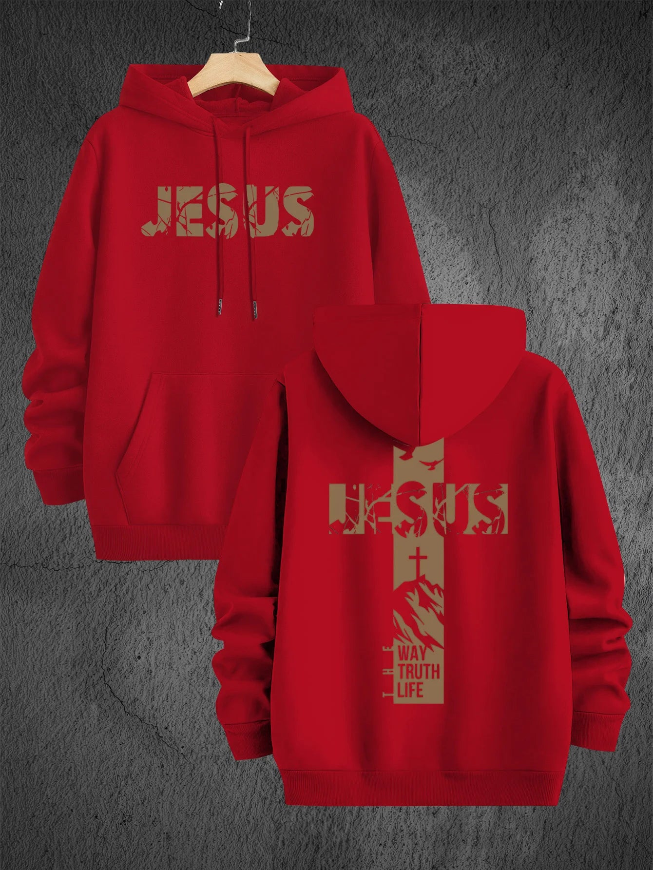 Simple And Trendy Printed Men'S Hooded Sweatshirt For Everyday Casual Wear