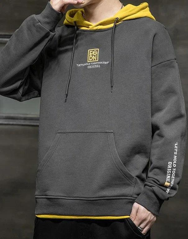 Korean Style Man Hoodies Winter Warm Sweatshirts for Men S Welcome Deal Cheap Harajuku Fashion Aesthetic Loose Simple Autumn Emo