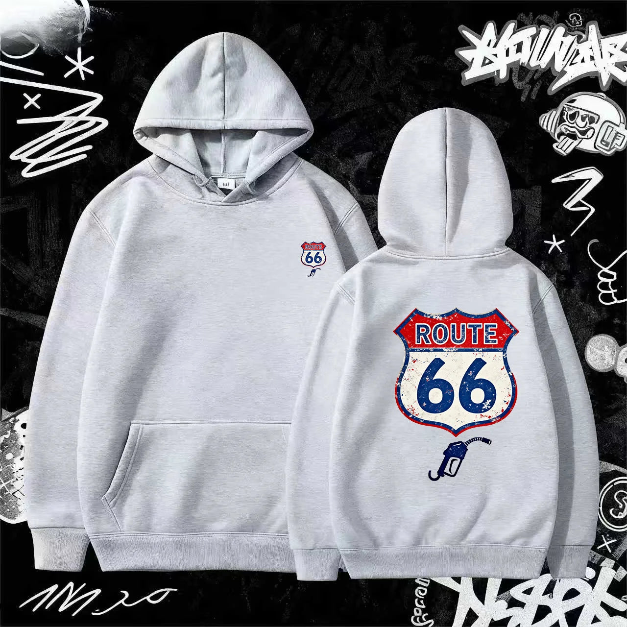 Latest trendy long-sleeve sweatshirt, men's sweatshirt, autumn solid color hooded casual top, men's outdoor sports pullover, men
